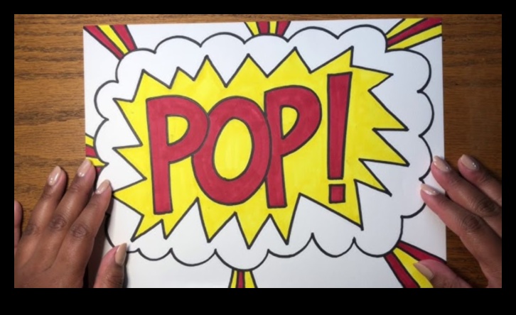 Whiz Bang Pow Pop Art Kompozisyonunun Patlayıcı Enerjisi